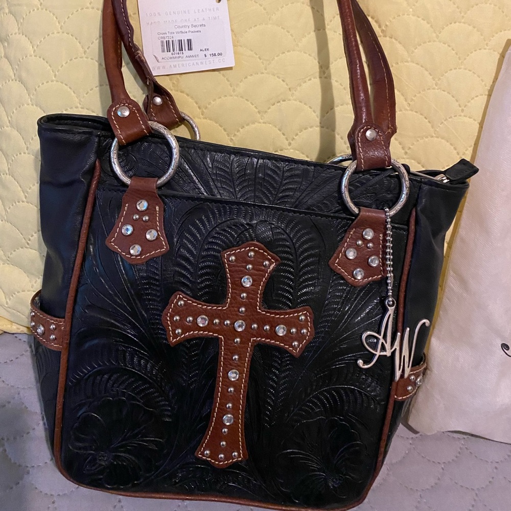 American West medium bag Black Brown satchel